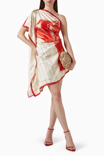 فستان ايفانا قصير حرير