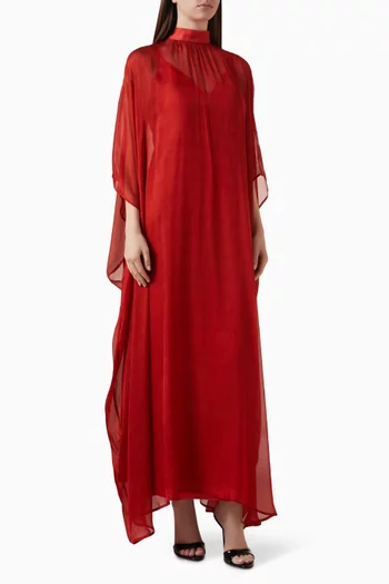 طقم قفطان وفستان افروديت حرير