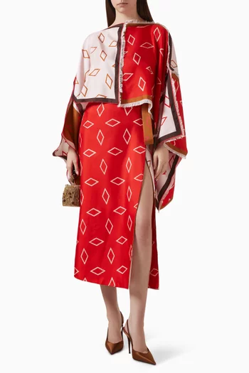 Antonella Midi Skirt in Silk