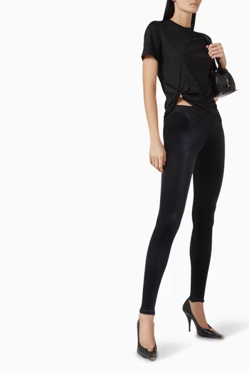 لغينغز بشعار ماركة كلاسيكي مستوحى من التسعينيات مخمل