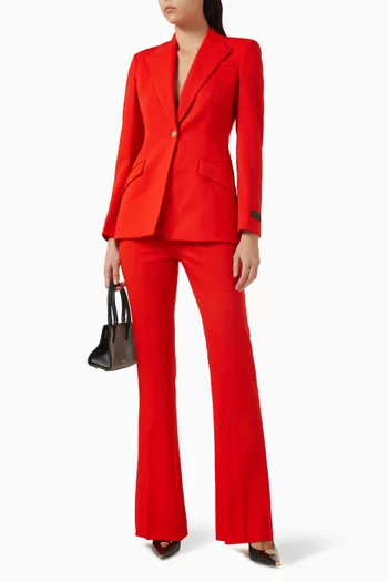 جاكيت بزر للإغلاق مزيج صوف