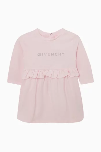 Logo Ruffled Dress