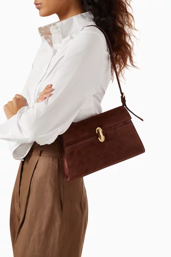 Symmetry Shoulder Bag in Suede