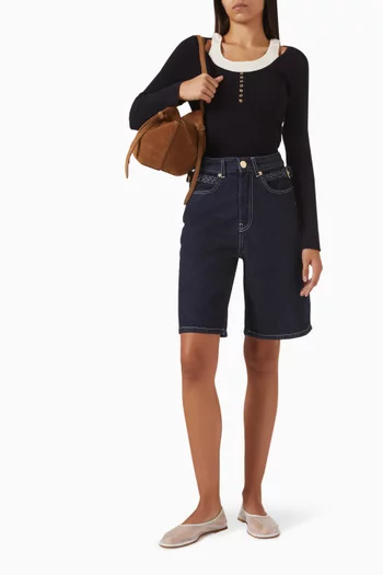 بلوزة مالينو متعددة الطبقات صوف