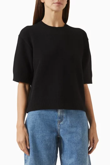 Crop T-shirt in Cashmere
