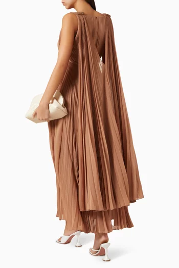 فستان ميمينتو بطيّات وكاب