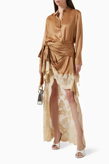 Hypnotic Drape Skirt in Silk