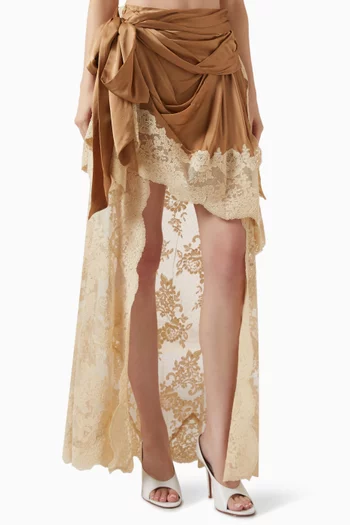 Hypnotic Drape Skirt in Silk