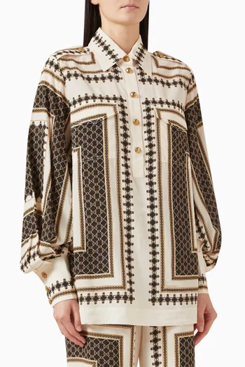 Printed Pocket Blouse