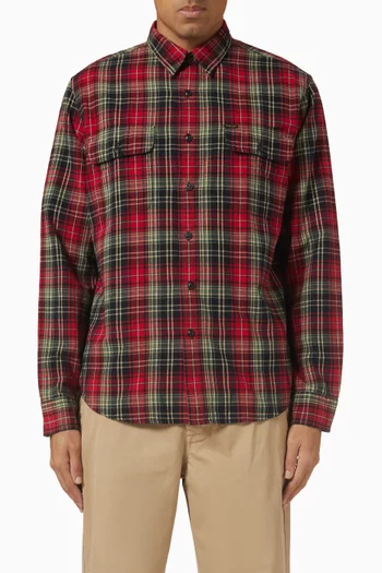 Classic Fit Plaid Workshirt in Cotton