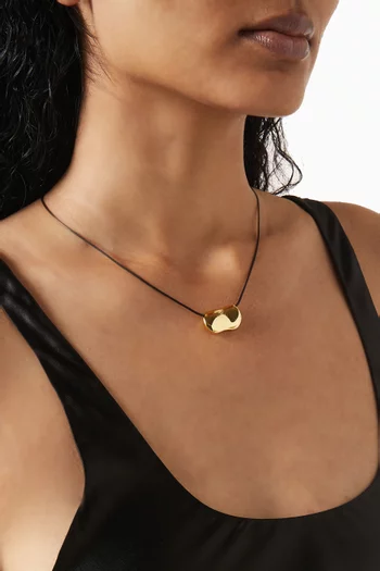 Pebble Pendant Necklace in Gold-Plated Metal