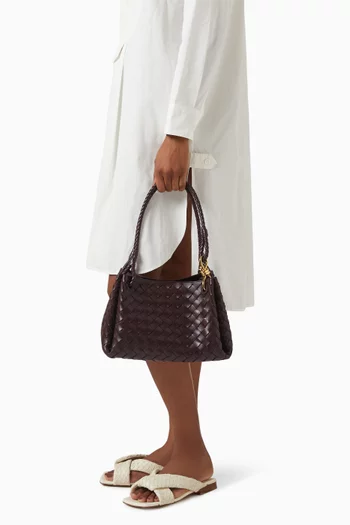Parachute Shoulder Bag in Intrecciato Leather