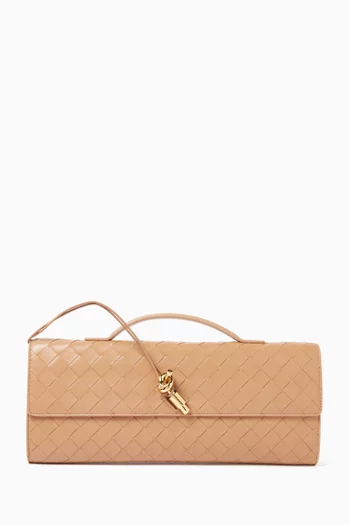 Andiamo Clutch in Intrecciato Leather