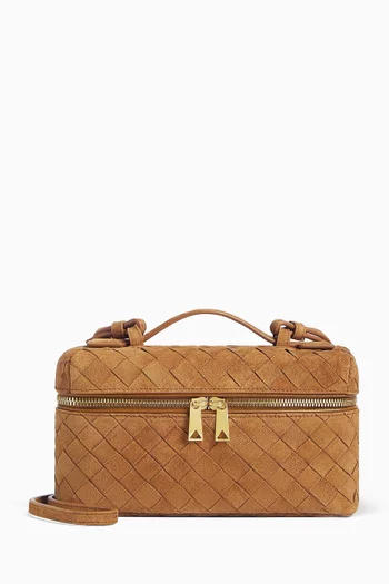 Bang Bang Vanity Case in Intrecciato Suede