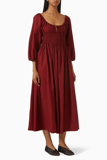 فستان كوينتيسا متوسط الطول قطن عضوي