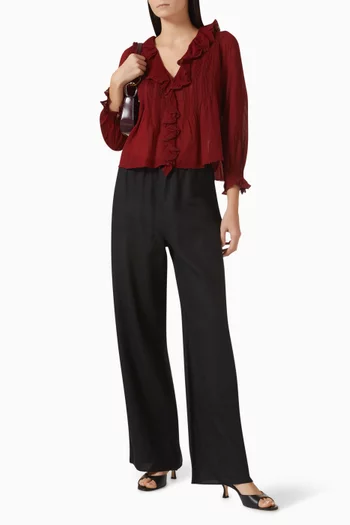 بلوزة هاردي بأشرطة دانتيل قطن عضوي