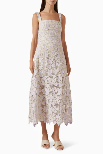 Jasmine A-line Dress in Crochet Lace