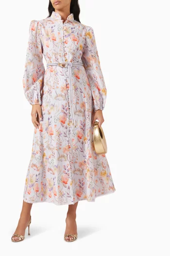 Ines Midi Shirtdress in Cotton Blend