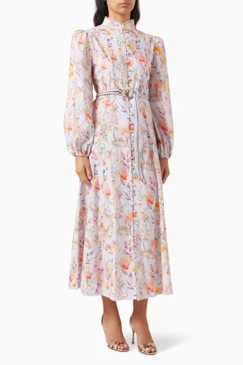 Ines Midi Shirtdress in Cotton Blend