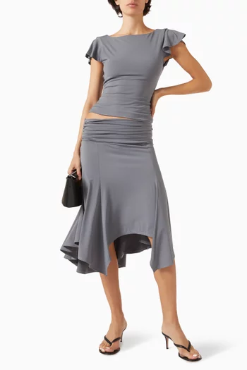 Soffiano Handkerchief Skirt