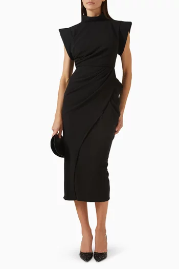 Gathered Midi Dress