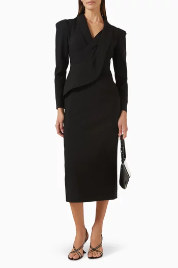 V-neck Midi Dress