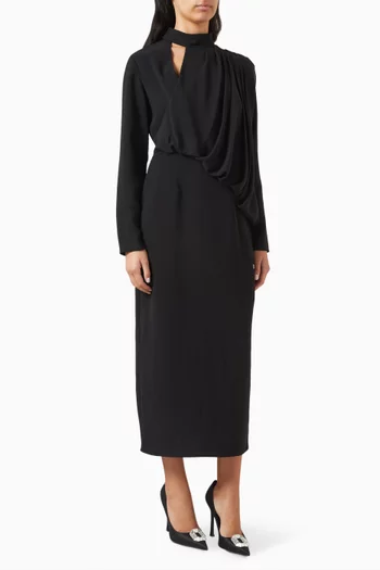 Cut-out Midi Dress