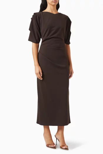 Draped Midi Dress