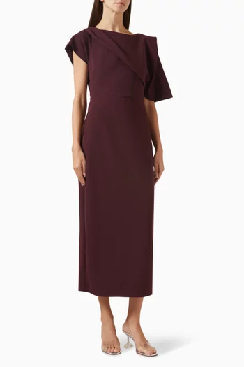 Draped Midi Dress