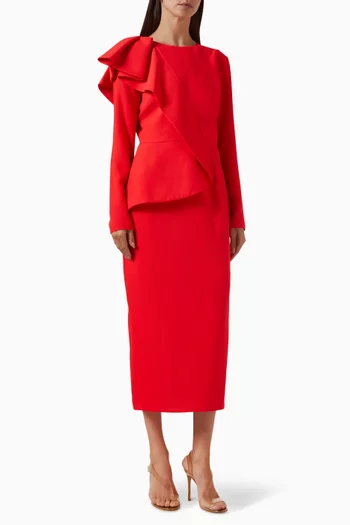 Ruffle Midi Dress