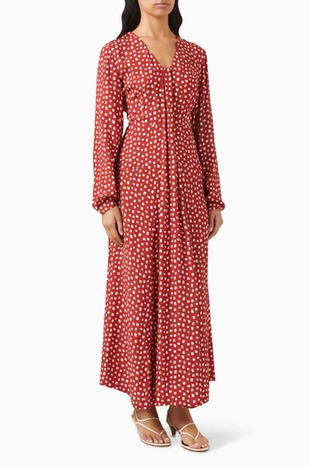 Printed Maxi Dress in Viscose