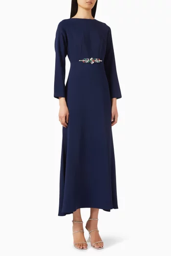 Stone-embellished Midi Dress