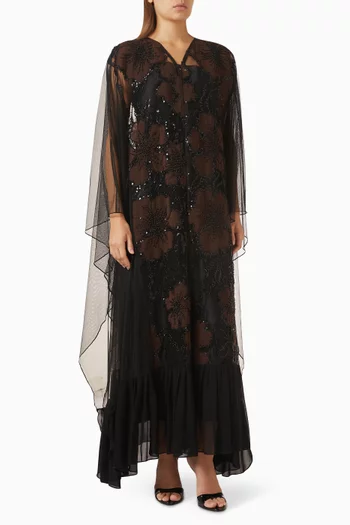 عباية دنتيل بتصميم كاب