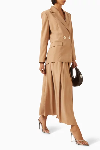 تنورة طويلة بحزام مودال