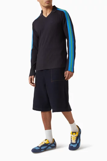 Roots Knit Polo Shirt in Viscose Blend