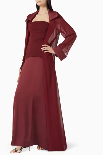 طقم فستان وجاكيت أميرة نسيج جيرسيه