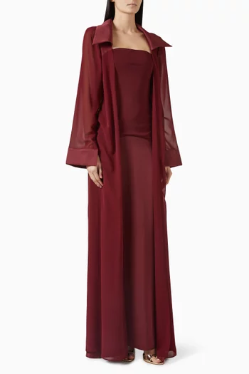 طقم فستان وجاكيت أميرة نسيج جيرسيه