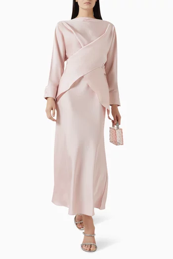 Tessa Top & Skirt Set in Satin