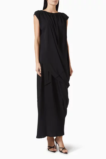 Draped Top & Skirt Set