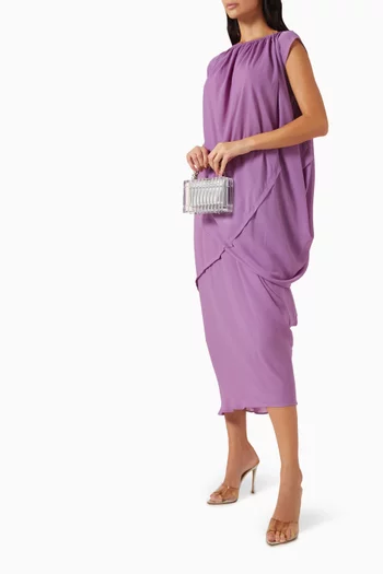 Draped Top & Skirt Set