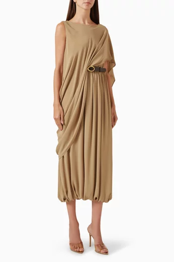 Draped Midi Dress