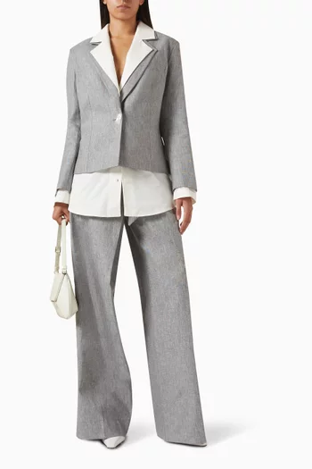 جاكيت بقصة مريحة مزيج قطن