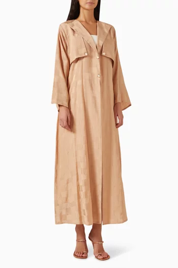 Printed Trench-style Abaya