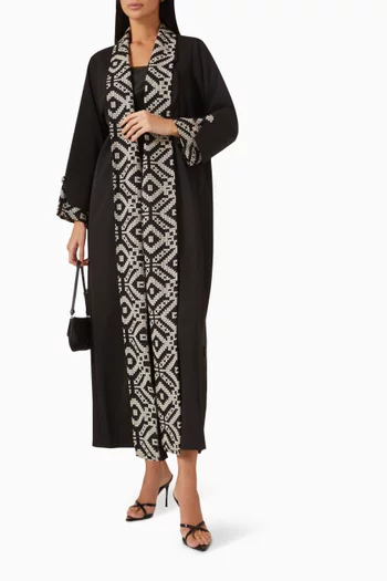 Embroidered-trim Abaya