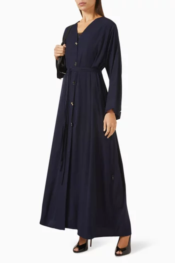 Belted Buttoned Abaya