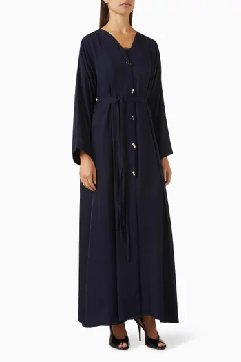 Belted Buttoned Abaya