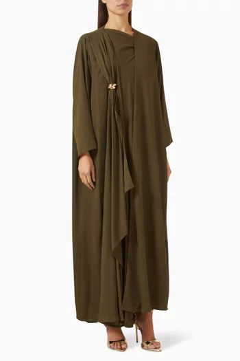 Hardware-detail Asymmetrical Abaya