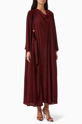Hardware-detail Asymmetrical Abaya