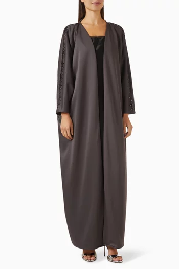 Embellished-trim Abaya