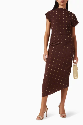 فستان ديزيريه بطيات بليسيه